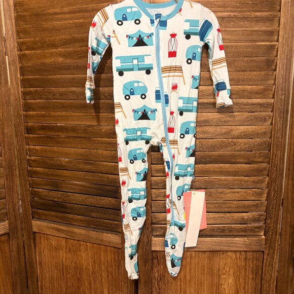 Kickee Pants Other - Kickee Pants Kids Long Sleeve Zipper Footie Pajama Air Camping